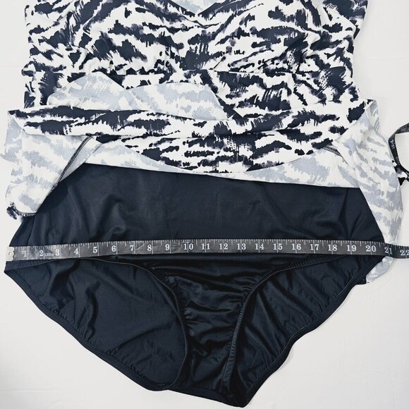 Swim Solutions Zebra Print One Piece - Picture 13 of 13